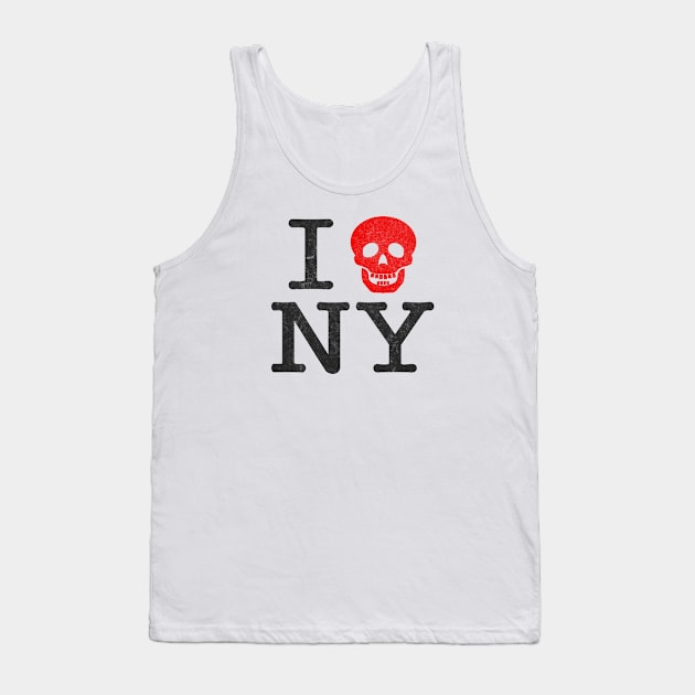New York Skull Love Tank Top by karutees